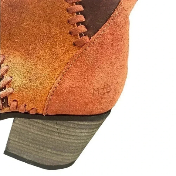 Musse & Cloud NWOB Women's Jaeda Patchwork Suede Ankle Cowboy Bootie Size‎ 6 - Picture 10 of 10